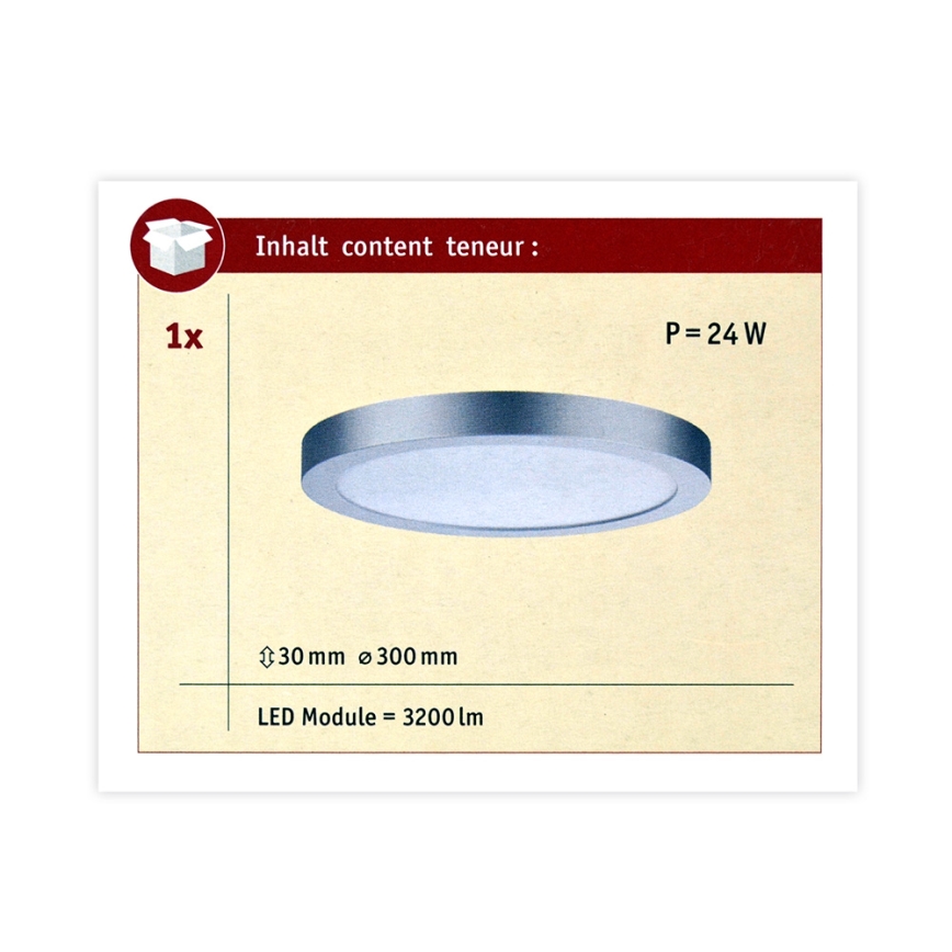 Paulmann 70983 - LED/22W-Deckenleuchte ABIA 230V