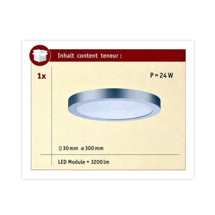 Paulmann 70983 - LED/22W Plafonnier ABIA 230V