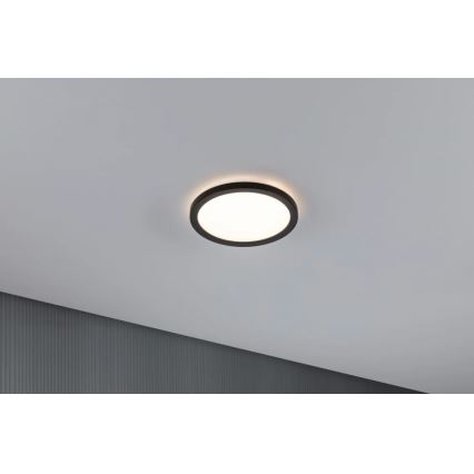 Paulmann 70997 - Panneau en saillie LED/11,2W ATRIA 230V 3000K d. 19 cm noir