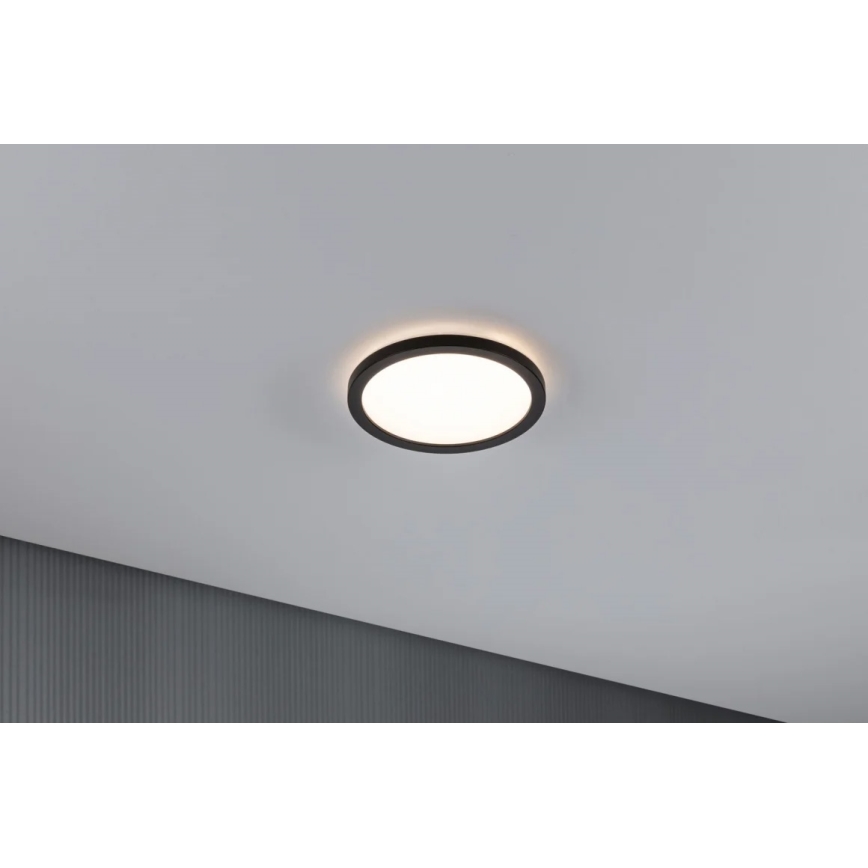 Paulmann 70997 - Panneau en saillie LED/11,2W ATRIA 230V 3000K d. 19 cm noir