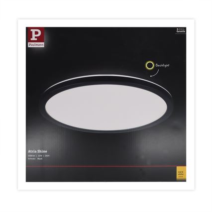 Paulmann 70998 - LED/16W Pannello fisso ATRIA 230V 3000K diametro 29,3 cm nero