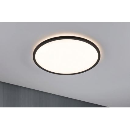 Paulmann 70999 - Panneau à intensité variable LED/22W ATRIA 230V 3000K d. 42 cm noir