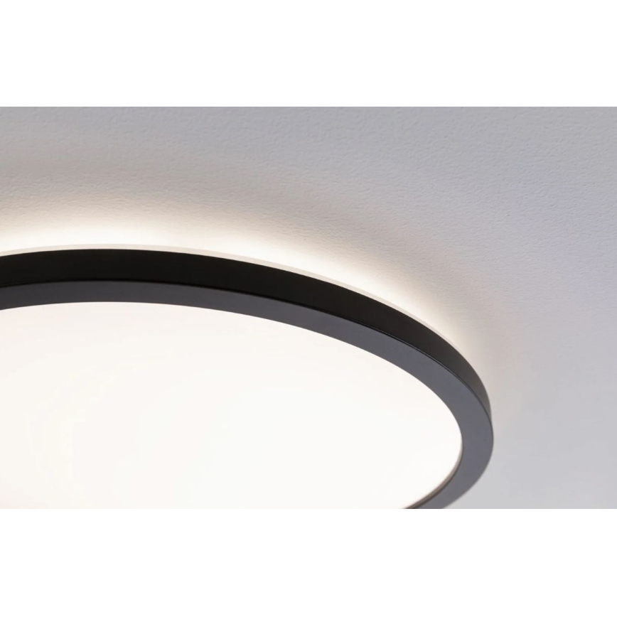 Paulmann 70999 - Panneau à intensité variable LED/22W ATRIA 230V 3000K d. 42 cm noir
