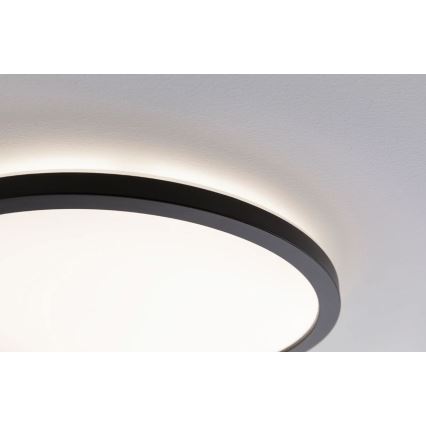 Paulmann 70999 - Panneau à intensité variable LED/22W ATRIA 230V 3000K d. 42 cm noir