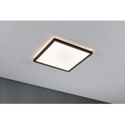 Paulmann 71001 - Panneau en saillie LED/16W ATRIA 230V 3000K 29,3x29,3 cm noir