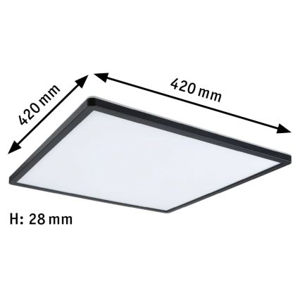 Paulmann 71002 - LED/22W Dimmbares Panel ATRIA 230V 3000K 42x42 cm schwarz