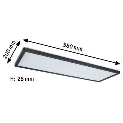 Paulmann 71003 - LED/22W Pannello dimmerabile ATRIA 230V 3000K 20x58 cm nero