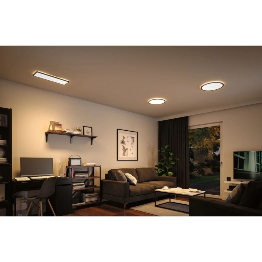 Paulmann 71003 - Panneau à intensité variable LED/22W ATRIA 230V 3000K 20x58 cm noir