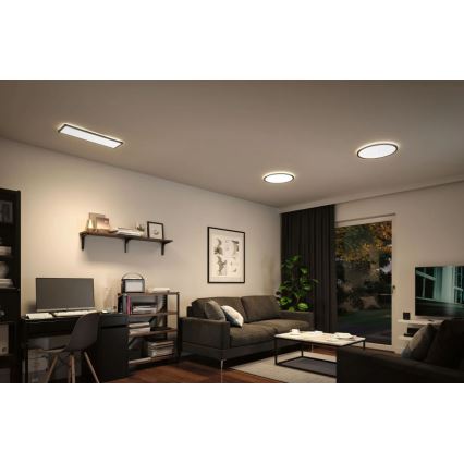 Paulmann 71016 - Panneau à intensité variable LED/22W ATRIA 230V 4000K 42x42 cm noir