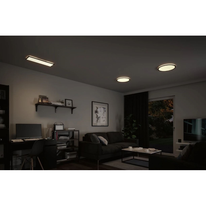 Paulmann 71016 - Panneau à intensité variable LED/22W ATRIA 230V 4000K 42x42 cm noir