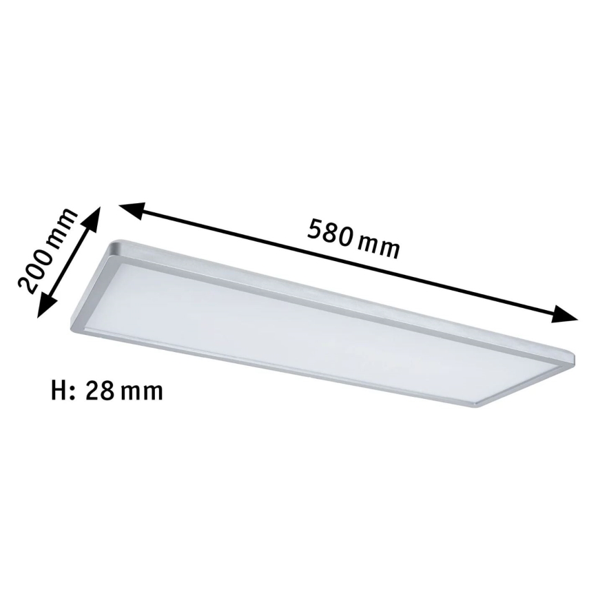 Paulmann 71020 - Panneau à intensité variable LED/20W RGBW ATRIA 230V 4000K 20x58 cm + télécommande