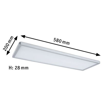 Paulmann 71020 - Panneau à intensité variable LED/20W RGBW ATRIA 230V 4000K 20x58 cm + télécommande