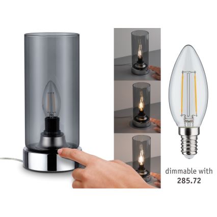 Paulmann 77056 - 1xE14/40W Lampada da tavolo Touch PINJA 230V