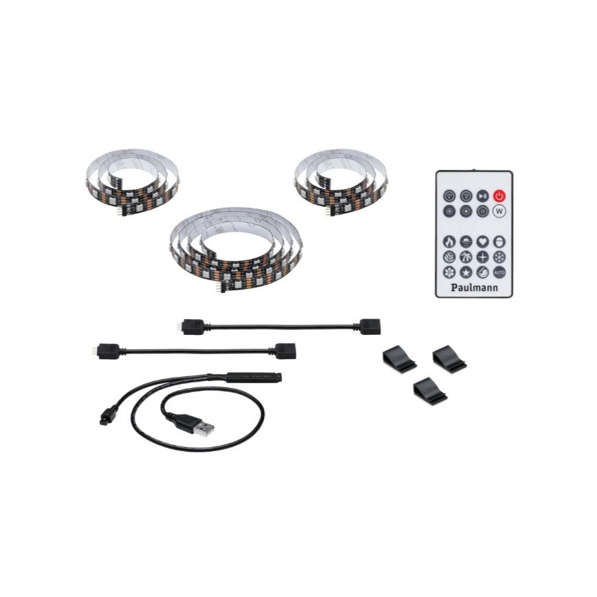 Paulmann 78880 - LED/3,5W RGB Striscia dimmerabile per TV 2m ZOLL 5V + telecomando