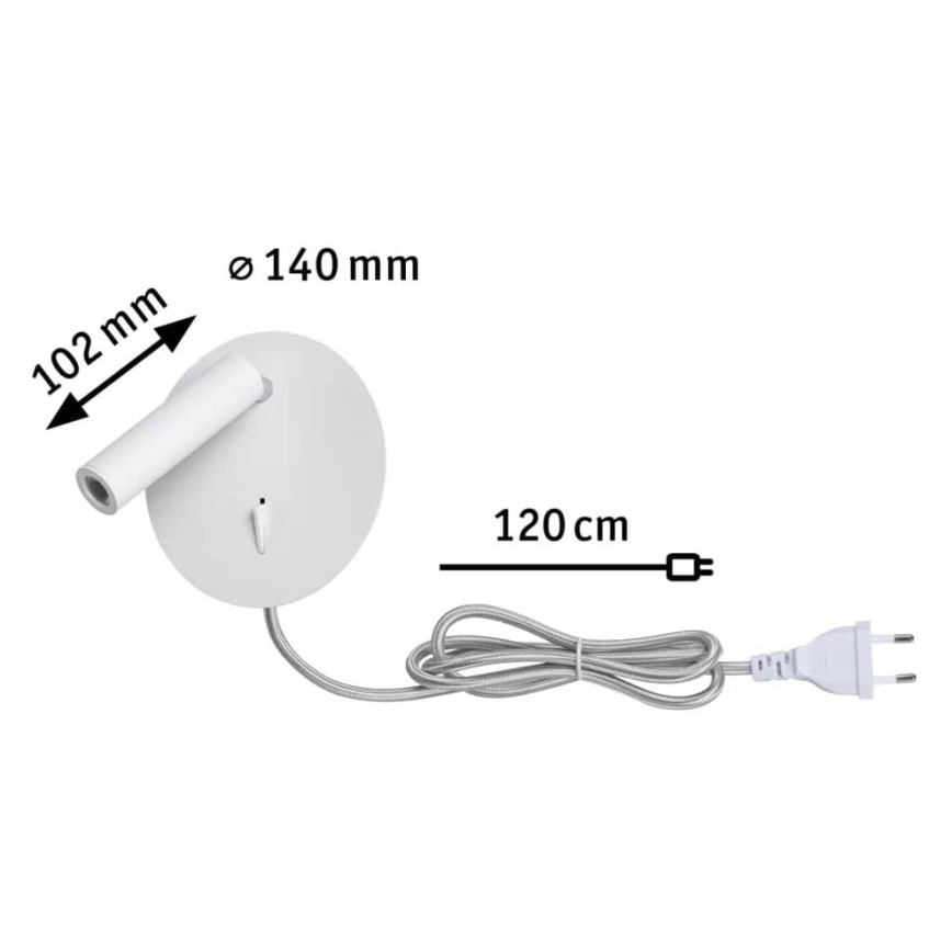 Paulmann 78917 - LED/3,2W Applique TABARI 230V bianco