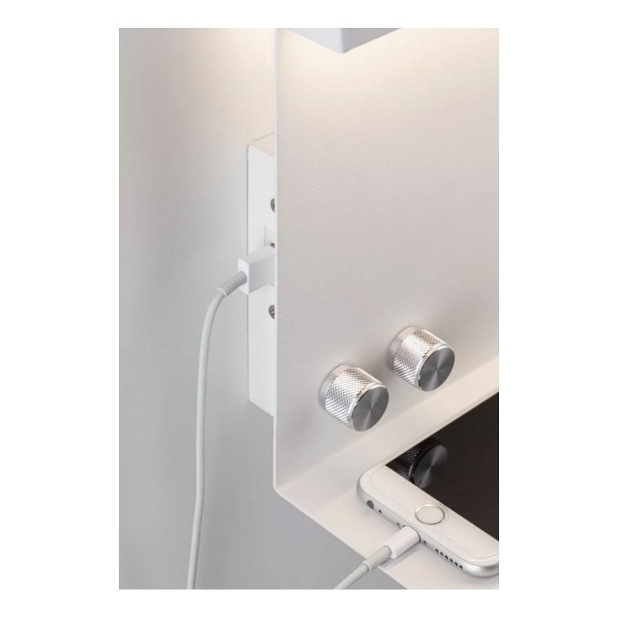 Paulmann 78919 - LED/4,5W Luminaire à intensité variable avec étagère et USB + LED/1,6W 230V