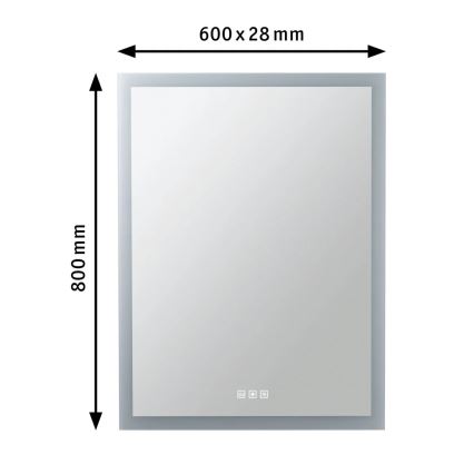 Paulmann 78951 - LED/22W IP44 Dimmerabile bagno riscaldato specchio con un retroilluminazione 230V