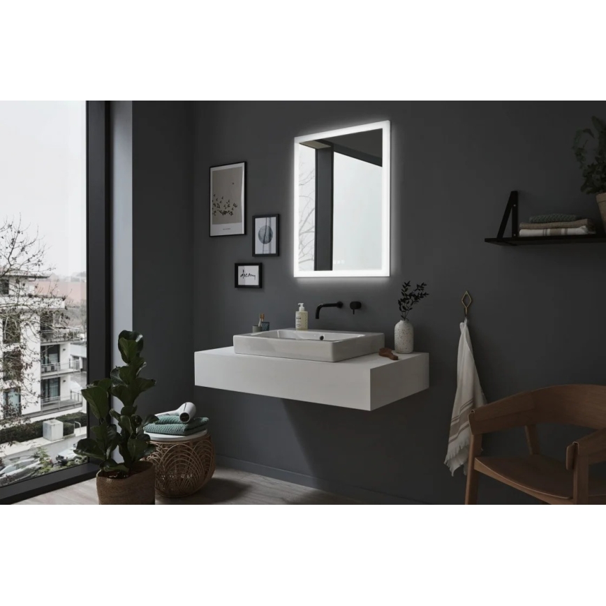 Paulmann 78951 - Miroir chauffant de salle de bain à intensité variable avec rétro-éclairage LED/22W IP44 230V