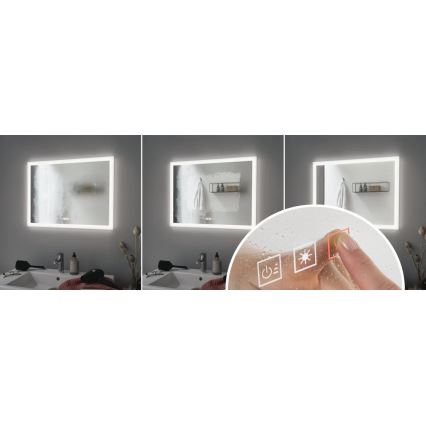 Paulmann 78951 - Miroir chauffant de salle de bain à intensité variable avec rétro-éclairage LED/22W IP44 230V