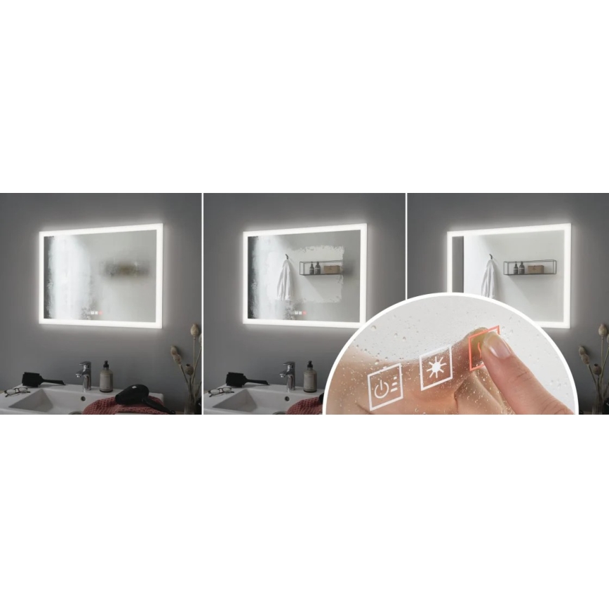 Paulmann 78951 - Miroir chauffant de salle de bain à intensité variable avec rétro-éclairage LED/22W IP44 230V
