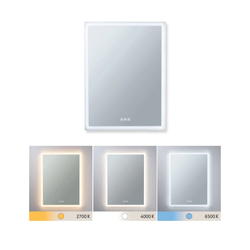 Paulmann 78951 - Miroir chauffant de salle de bain à intensité variable avec rétro-éclairage LED/22W IP44 230V