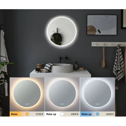 Paulmann 78952- LED/21W IP44 Miroir chauffant rétro-éclairé de salle de bain à intensité variable MIRA 230V