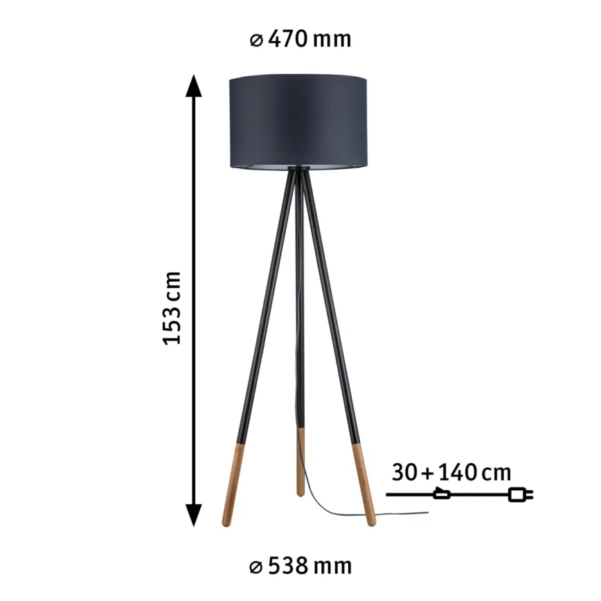 Paulmann 79633 - 1xE27/20W Lampadaire RURIK 230V