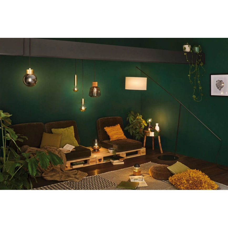 Paulmann 79736 - 1xE27/20W Lampada da tavolo IBEN 230V fumé