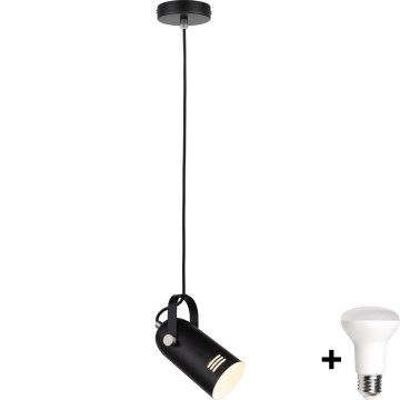 Paulmann 79766 - LED 1xE27/8W Lampada a sospensione su cavo LAVEA 230V nero
