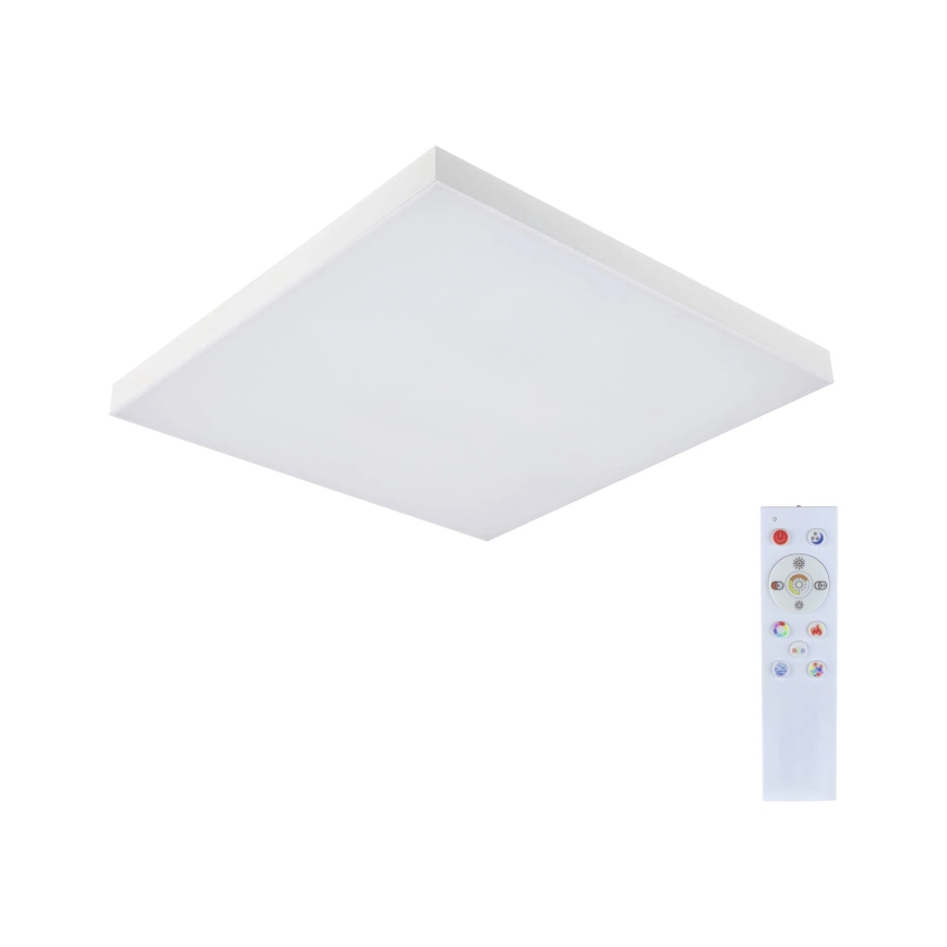 Paulmann 79910 - LED/31W RGBW Plafonnier dimmable LORIA 230V 3000-6500K 59,5x59,5 cm blanc + télécommande