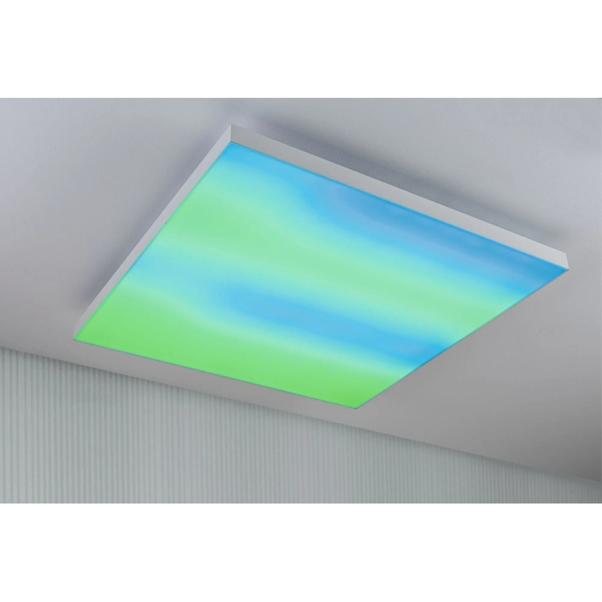 Paulmann 79910 - LED/31W RGBW plafoniera dimmerabile LORIA 230V 3000-6500K 59,5x59,5 cm bianco + telecomando
