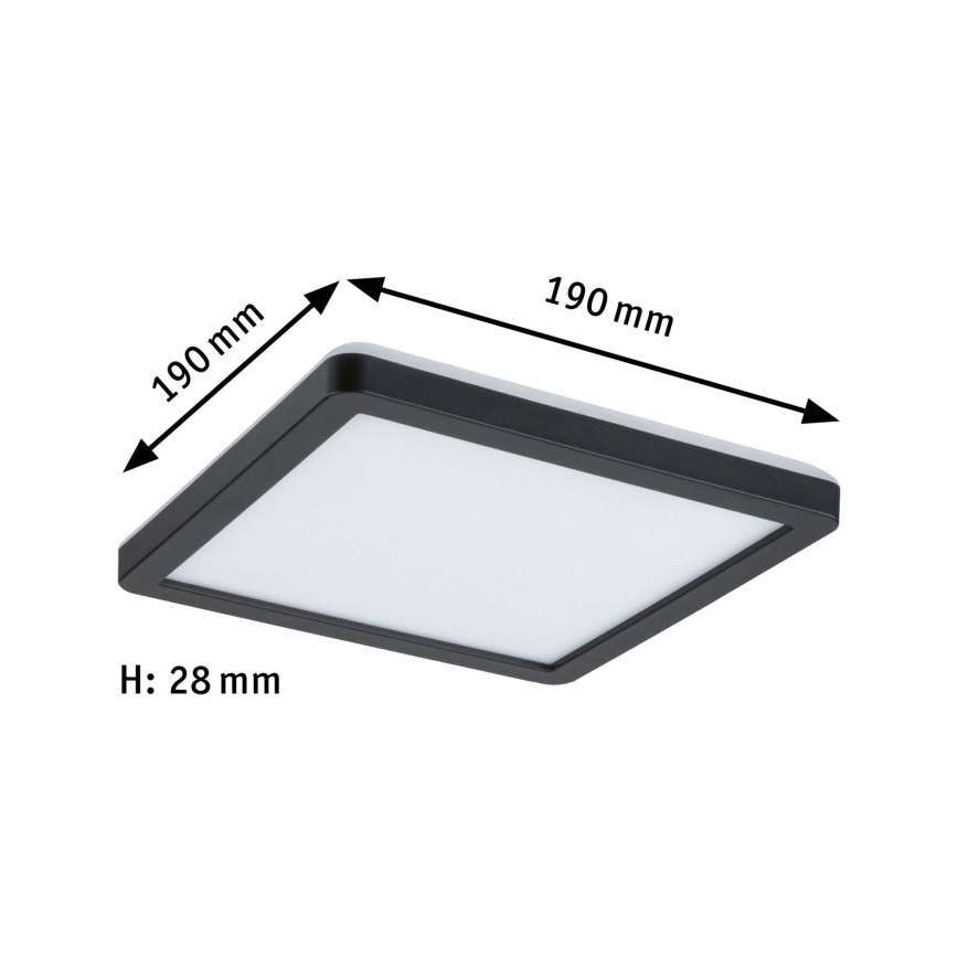 Paulmann 79920 - LED/11,2W dimmbares Panel ATRIA 230V 3000K 19x19 cm schwarz