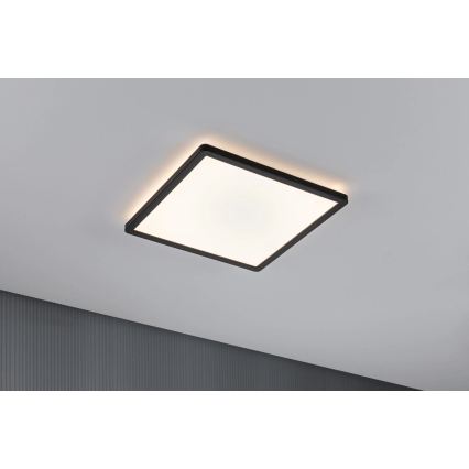Paulmann 79921 - Panneau LED dimmable 16W ATRIA 230V 3000K 29,3x29,3 cm noir
