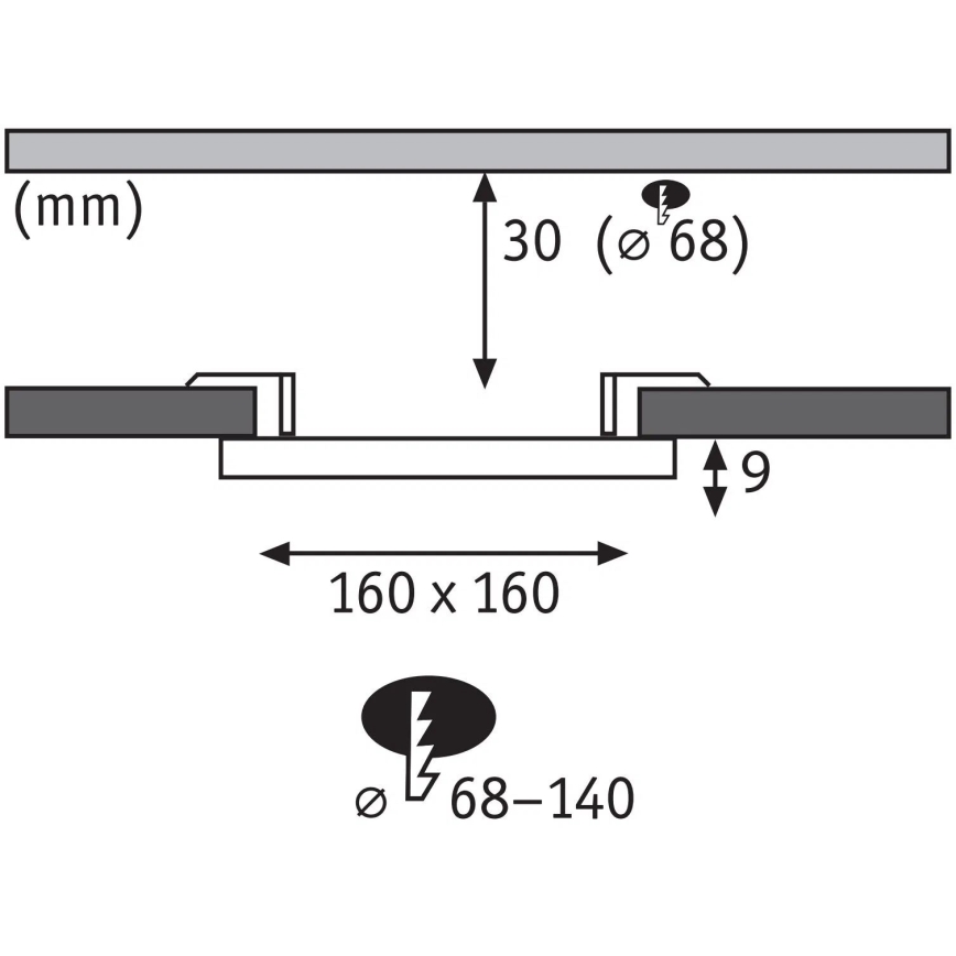 Paulmann 79948 - LED/12W IP44 Dimmbares Einbau-Downlight für das Badezimmer VARIFIT 230V