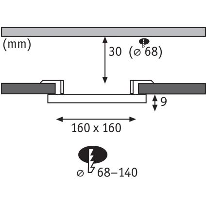 Paulmann 79954 - LED/12W IP44 Faretto da incasso dimmerabile per bagno VARIFIT 230V