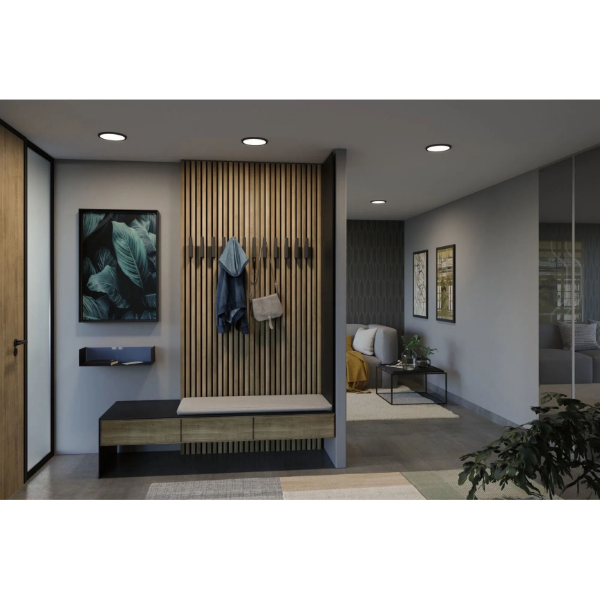 Paulmann 79965 - LED/13W IP44 Faretto da incasso dimmerabile per bagno AREO 230V Ø 17,5 cm nero