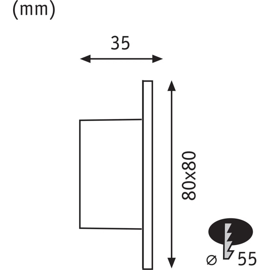 Paulmann 80000 - Spot d'escalier LED/1W TSARO 230V Follow/chrome mat