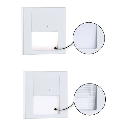 Paulmann 80002 - LED/1W Treppenleuchte mit Sensor TSARO 230V Lead/weiß