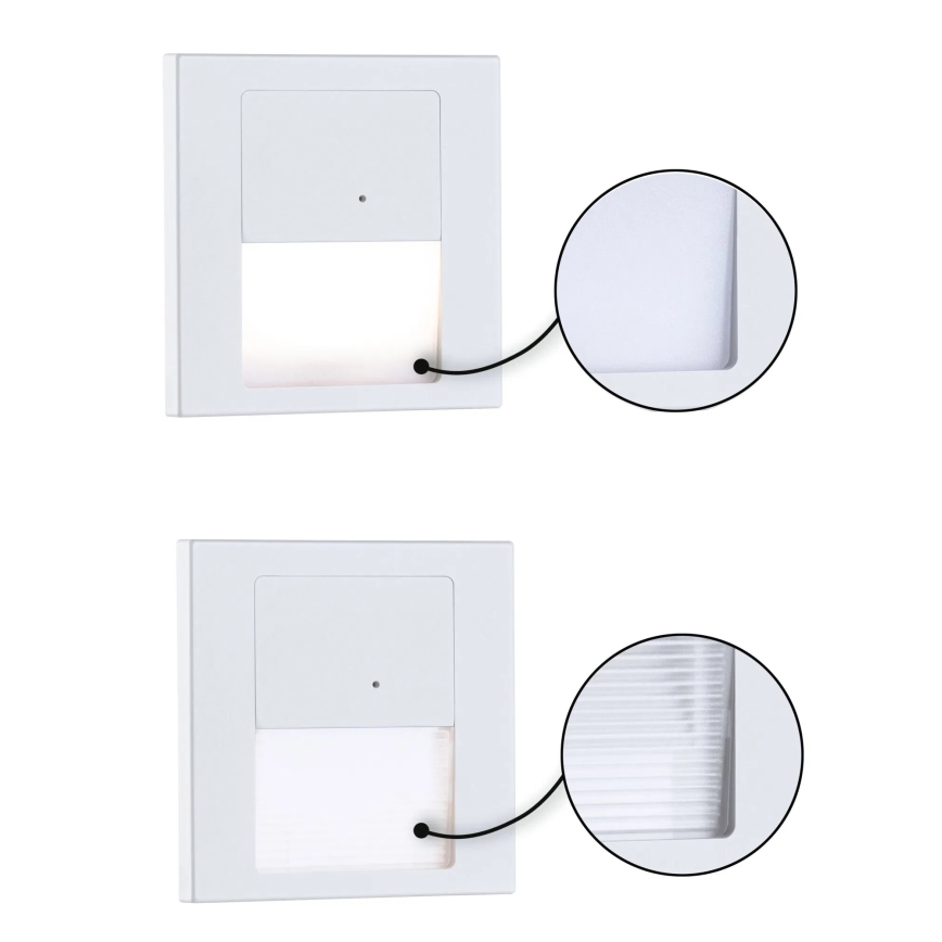 Paulmann 80002 - LED/1W Treppenleuchte mit Sensor TSARO 230V Lead/weiß