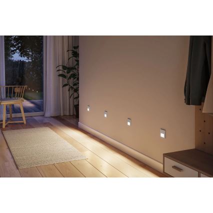 Paulmann 80003 - LED/1W Illuminazione scale con sensore TSARO 230V Lead/cromo opaco