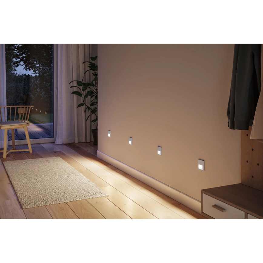 Paulmann 80003 - LED/1W Illuminazione scale con sensore TSARO 230V Lead/cromo opaco