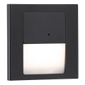 Paulmann 80004 - LED/1W Treppenleuchte mit Sensor TSARO 230V Lead/schwarz