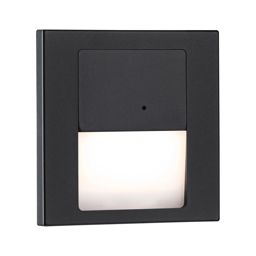 Paulmann 80004 - LED/1W Treppenleuchte mit Sensor TSARO 230V Lead/schwarz