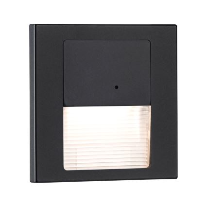 Paulmann 80004 - LED/1W Treppenleuchte mit Sensor TSARO 230V Lead/schwarz