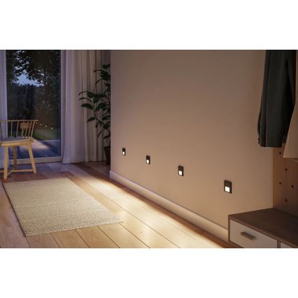 Paulmann 80004 - Spot d'escalier avec détecteur LED/1W TSARO 230V Lead/noir