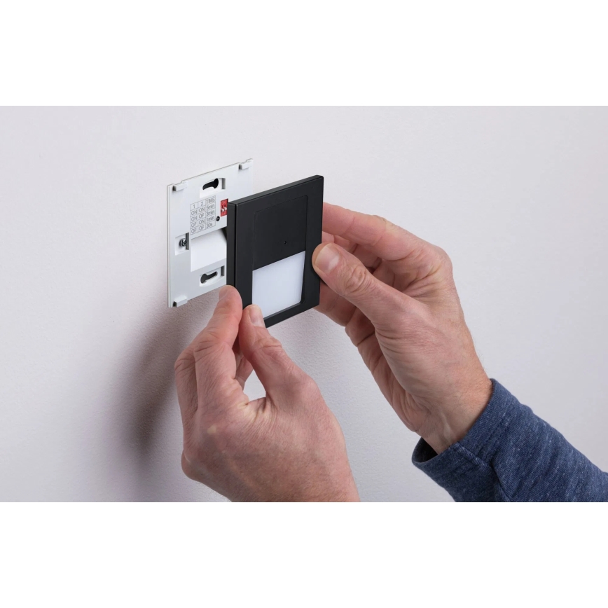 Paulmann 80004 - Spot d'escalier avec détecteur LED/1W TSARO 230V Lead/noir