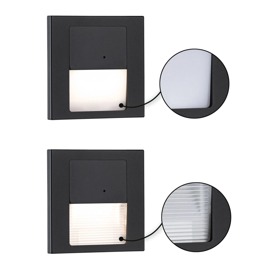 Paulmann 80004 - Spot d'escalier avec détecteur LED/1W TSARO 230V Lead/noir