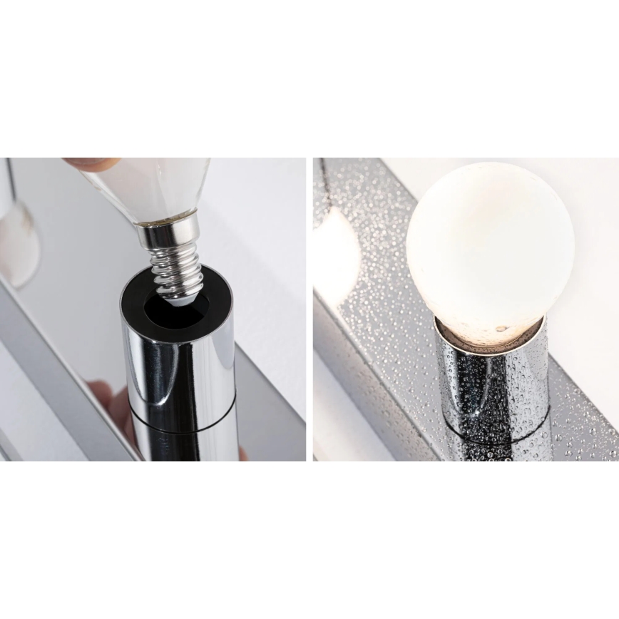 Paulmann 80098 - 4xE14/40W IP44 Lampada per specchio da bagno REGULA 230V cromo lucido