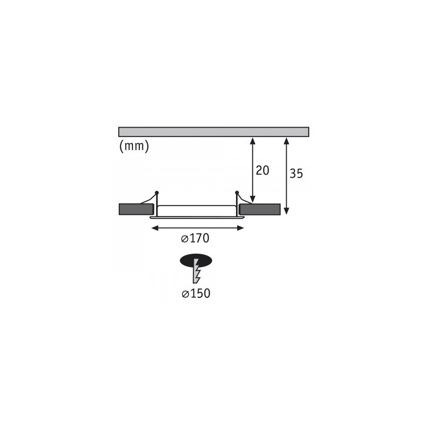 Paulmann 92062 - LED/12W IP44 Hängedeckenleuchte für Badezimmer QUAL 230V 2700K