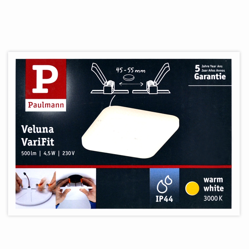 Paulmann 92393 - LED/4,5W IP44 Lampada da incasso per bagno VARIFIT 230V
